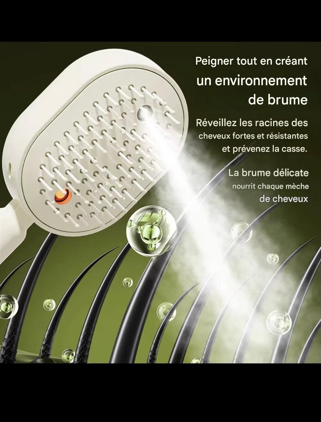 Brosse capillaire à nano-brume