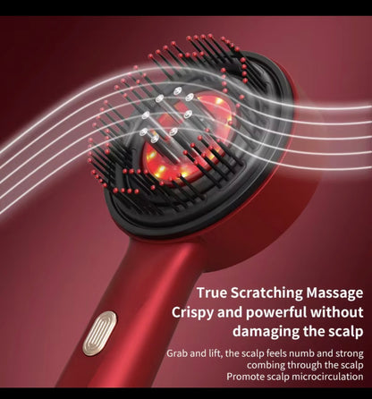 Peigne de massage électrique pour cuir chevelu, applicateur de liquide pour la luminothérapie, brosses à cheveux avec fonctions de massage