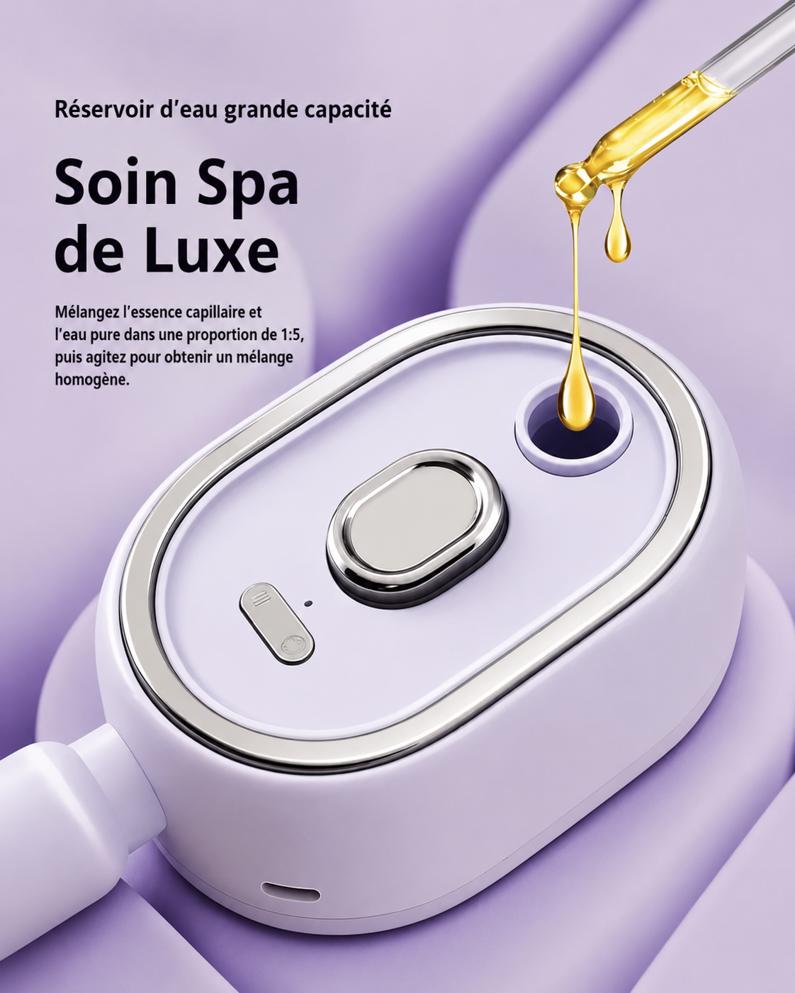 Brosse capillaire à nano-brume