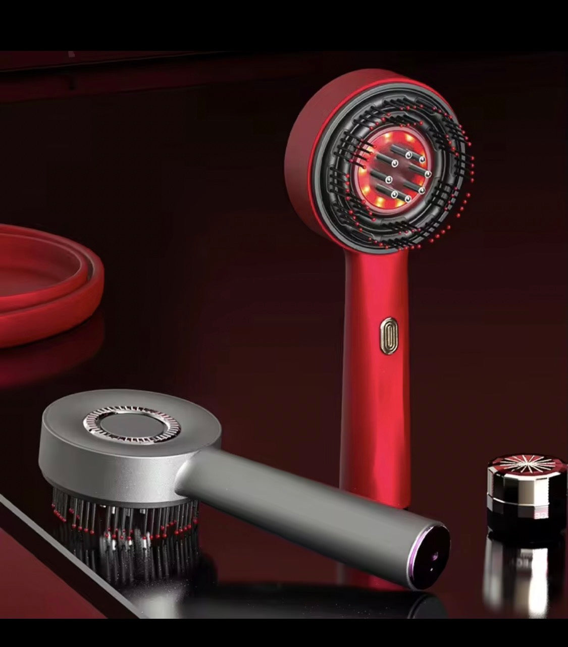 Peigne de massage électrique pour cuir chevelu, applicateur de liquide pour la luminothérapie, brosses à cheveux avec fonctions de massage