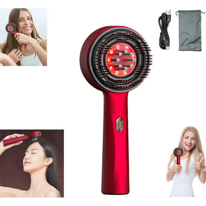 Peigne de massage électrique pour cuir chevelu, applicateur de liquide pour la luminothérapie, brosses à cheveux avec fonctions de massage